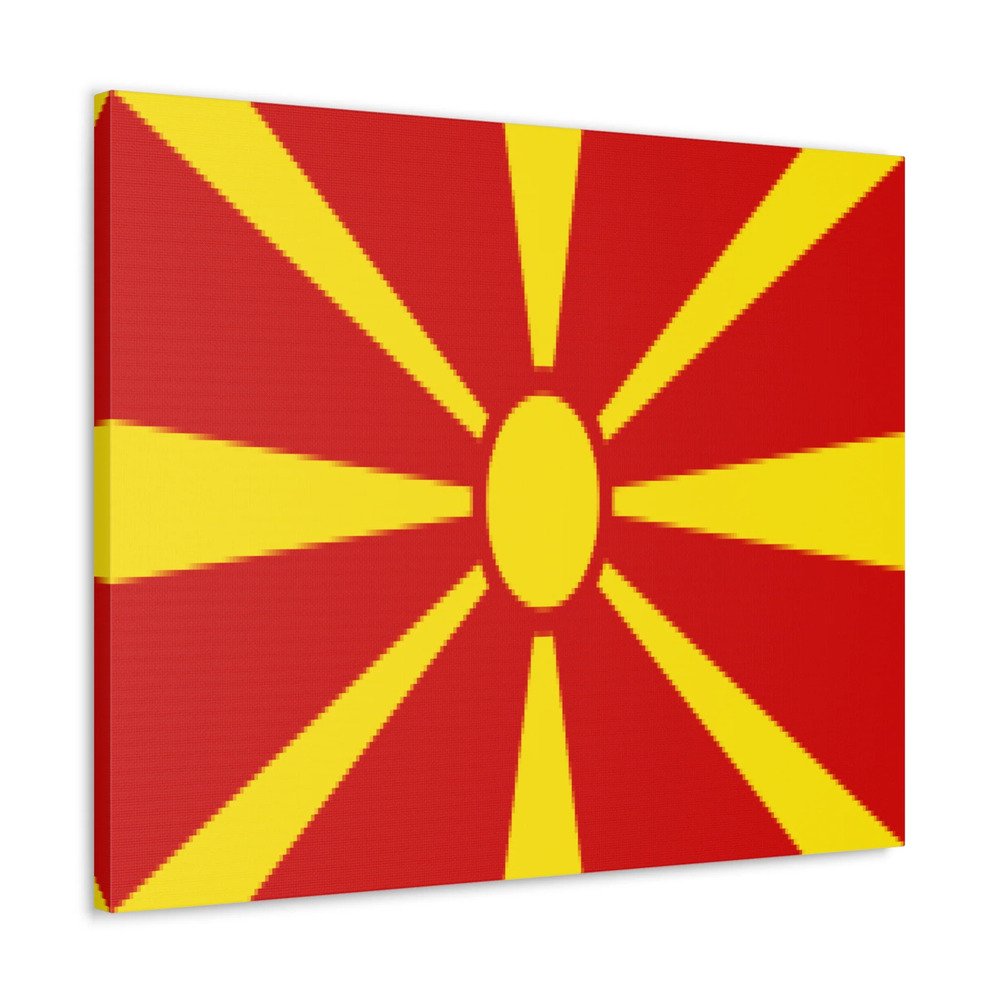 North Macedonia Country Flag Canvas Vibrant Wall Art Unframed Home Decor